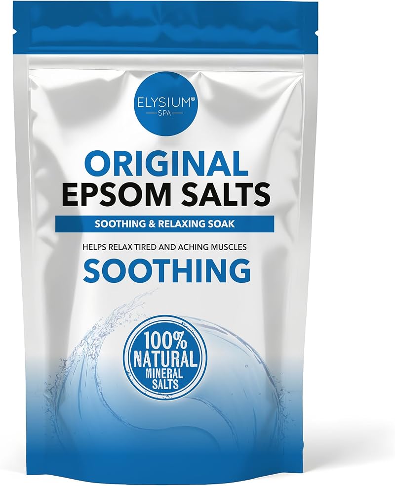 ELYSIUM SPA Natural Epsom Salts 1Kg Magnesium Sulphate Bath Salt