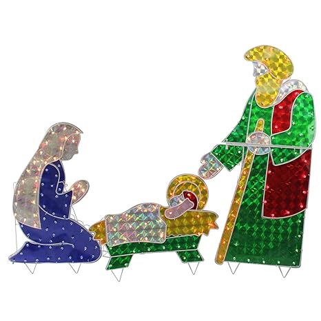 Amazon Com Christmas Outdoor Nativity Decoration Holographic