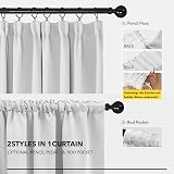 Deconovo Pencil Pleat Room Darkening Curtains 2 Panels Silver Grey 87in view 5