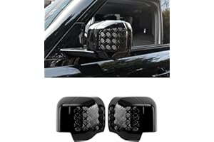 KKTR-CAR Rear Bumper Anti-Scratch Guard Protection Cover Compatible with Land Rover Defender 90 110 130 2020-2025 Exterior Accessories Black Bumper Cover (Glossy Balck Rearview Mirror Cover)