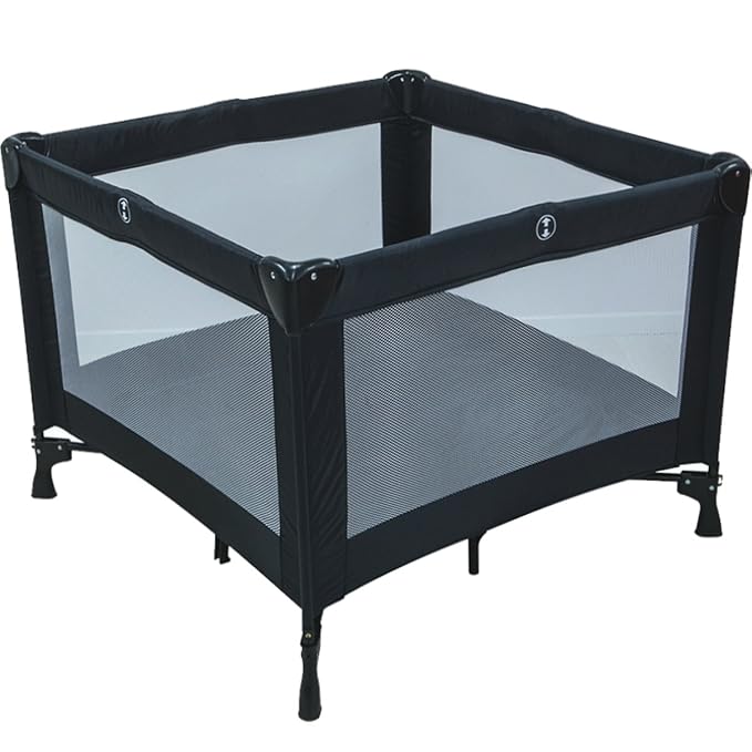 Baby PlayPen with mattress (100x100 cm) (BLACK) Amazon.co.uk Baby