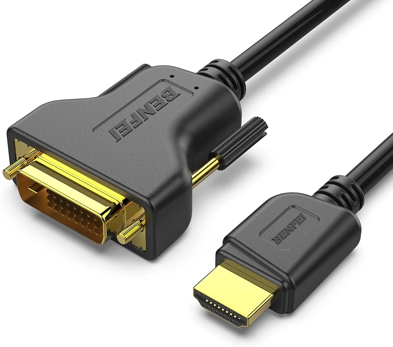 BENFEI HDMI to DVI Bi-Directional Adapter Cable 24+1 to HDMI Male
