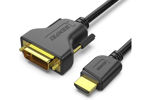 BENFEI HDMI to DVI, Bi Directional DVI-D 24+1 Male to HDMI Male High Speed Adapter Cable Support 1080P Full HD Compatible for