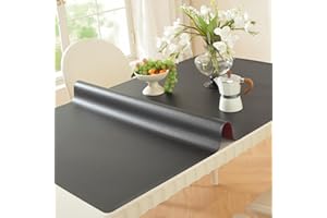 OstepDecor Black Table Protector 24 x 36 Inch, 1.5mm Thick Plastic Table Cover Protector, PVC Table Top Protector, Waterproof Desk Mat Pad for Desktop, Coffee & Dining Room Table
