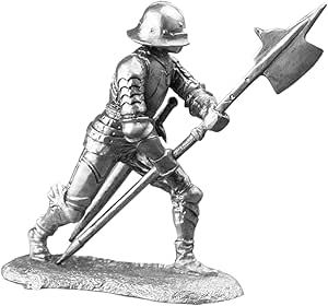 Caballero Medieval Soldado figura lata Metal sin pintar 54 mm de