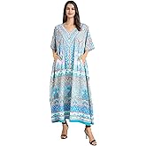 Miss Lavish London Kaftan for Women Dress Summer Swimsuit Cover Up, Plus Size Kaftan, Cruise & Caribbean Vacation Coverup