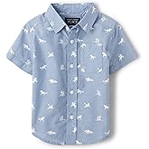 The Children's Place boys Short Sleeve Button Up Shirt