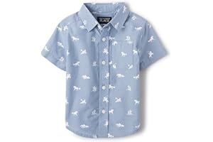 The Children's Place boys Short Sleeve Button Up Shirt