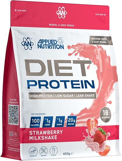 Applied Nutrition Diet Whey High Protein Powder 450g Strawberry Milkshake