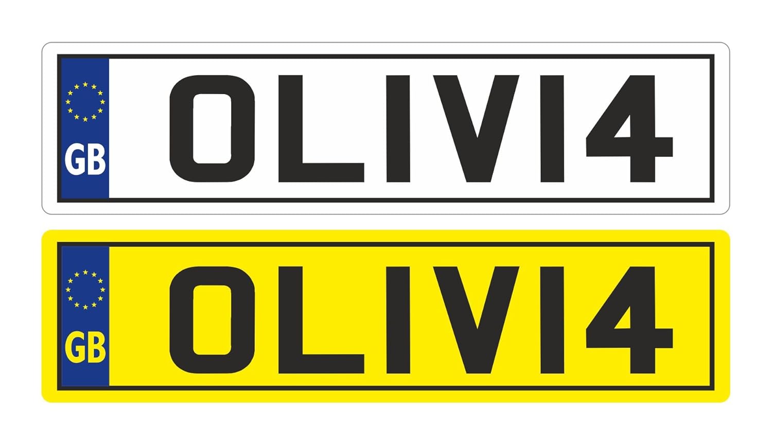 Landing Design's 2 X KIDS PERSONALISED NUMBER PLATES CHILDREN'S TOY