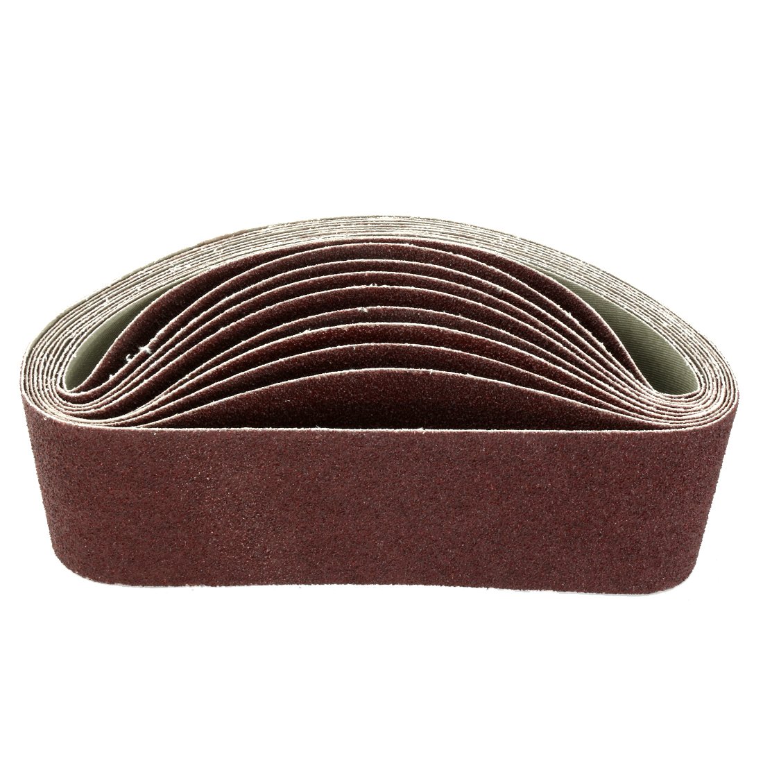 Sourcingmap 3-Inch x 21-Inch Aluminum Oxide Sanding Belt 60 Grits Sandpaper Lapped Joint for Belt Sander 10pcs