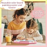 AiTuiTui Magnetic Drawing Board for Toddlers 4 Color Zones Travel Size Stamps view 7