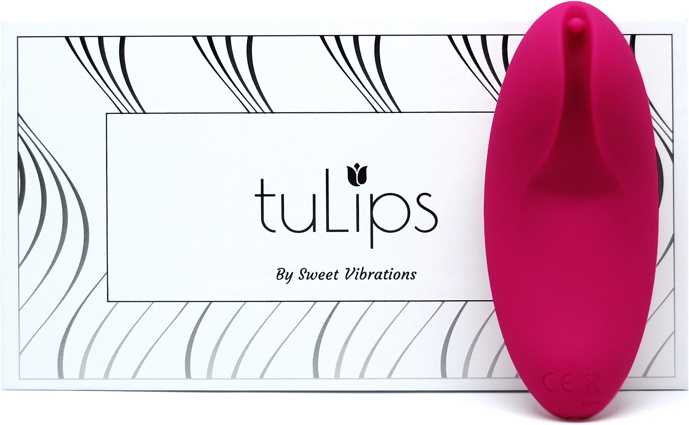 Sweet Vibrations Tulips Vibrating Massager with 10 Settings, External Massager for Couples, Hand Massage Bullet Vibrator, Silicone, Waterproof & Rechargeable Bullet Vibrator for Women, Raspberry