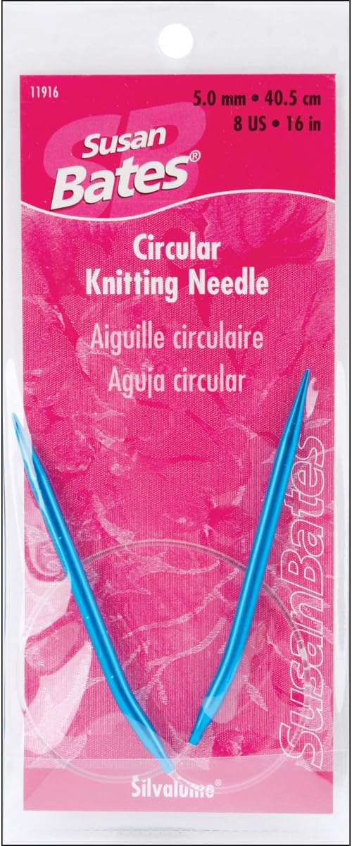 Silvalume Circular Knitting Needles 16"-Size 8/5mm