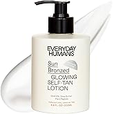 Sun Bronzed Gradual Self Tanning Lotion Australian Made 6.8 fl.oz | Moisturizing & Firming Self Tanner with Peptides | Streak-Free Luxe Sunless Tanner With Vetiver & Santal | Everyday Humans