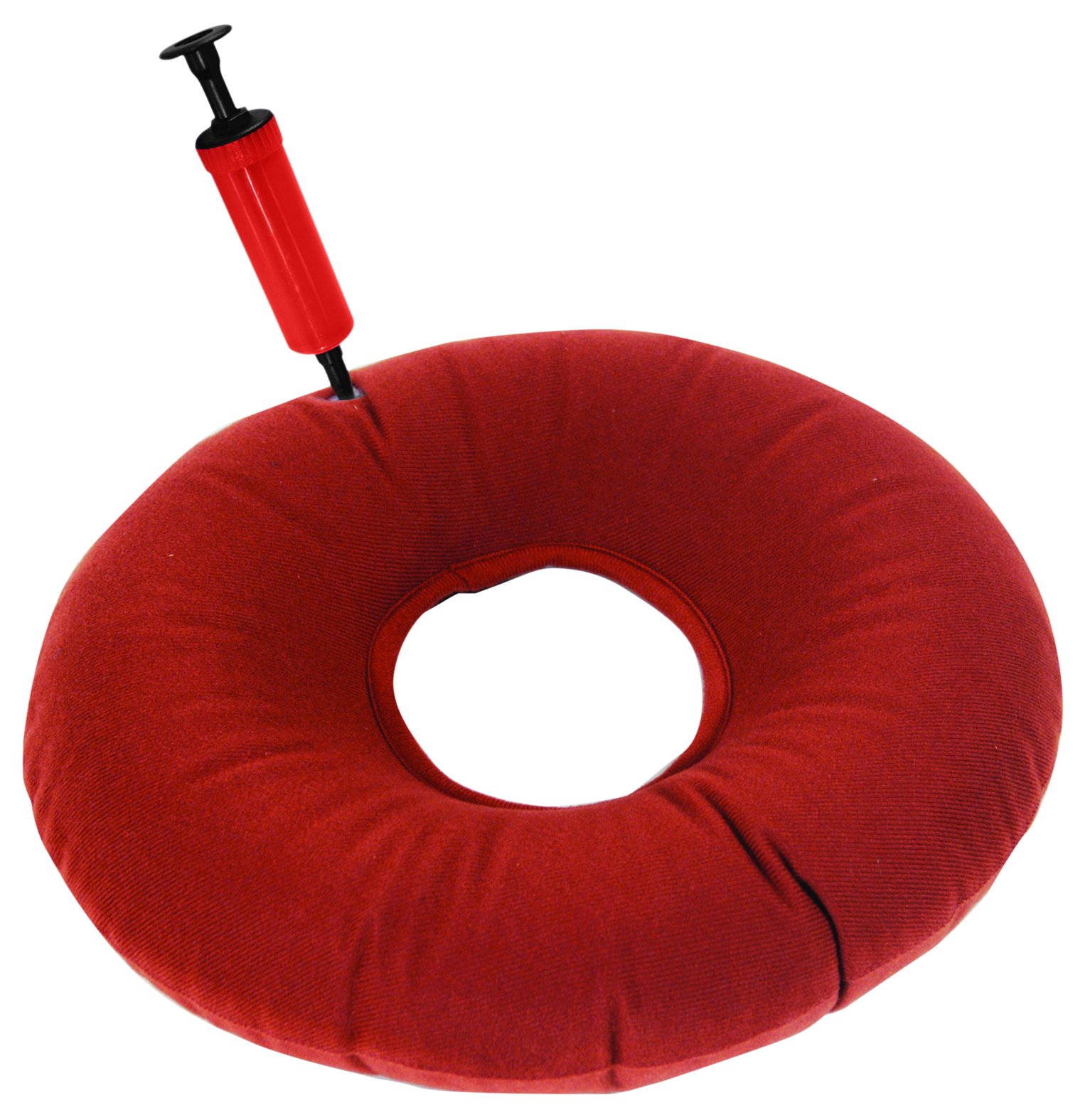 Inflatable Pressure Relief Ring Donut Support Cushion. Comfort & Posture, Ideal for Travel. Helps Relieve Back, Hip, Pregnancy, Post Pregnancy Pain & Discomfort. Distributes Weight Evenly. Maroon