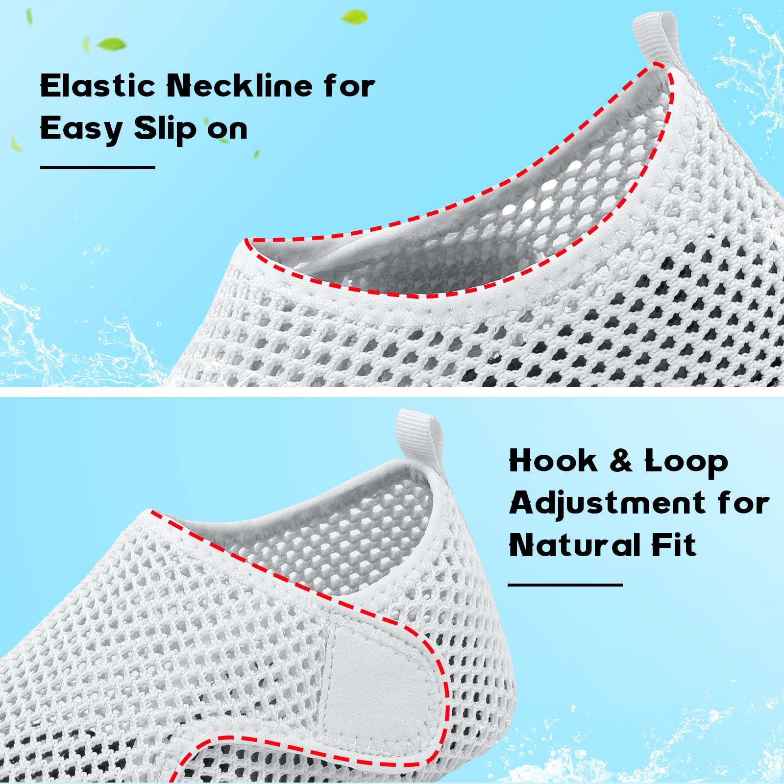 Scurtain Barefoot Water Shoes for Women Men Beach Swim Aqua Socks Summer Quick-Dry Sandals Slippers