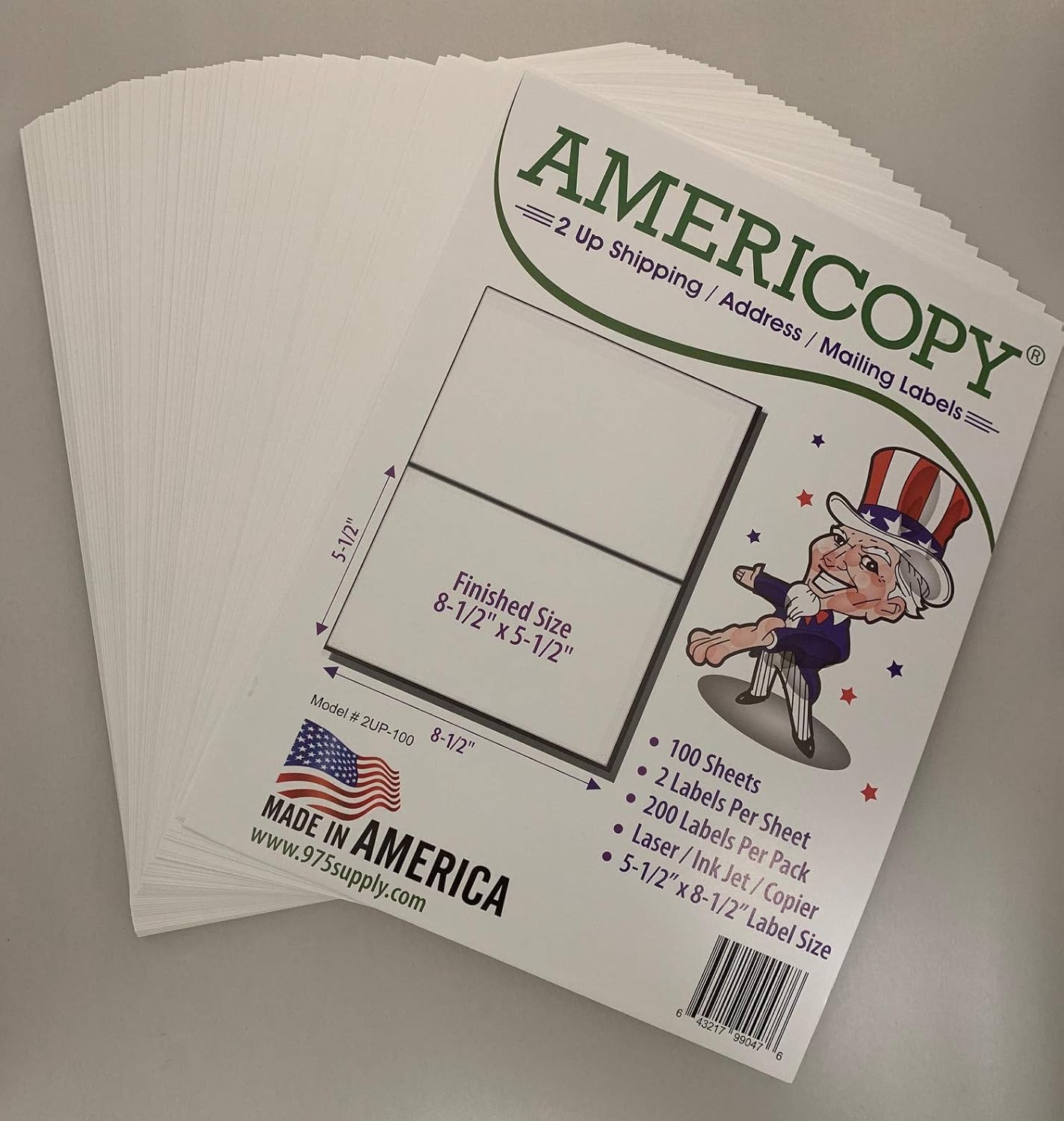 half sheet mailing labels