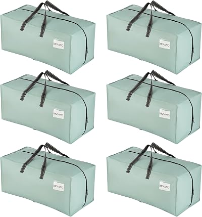 VenO 6 Pack Heavy-Duty Extra Large Moving Bags with Backpack Straps