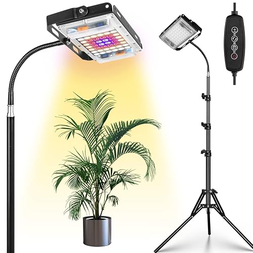 LBW Grow Light with Stand, Full Spectrum LED Plant Light, Floor Grow ...