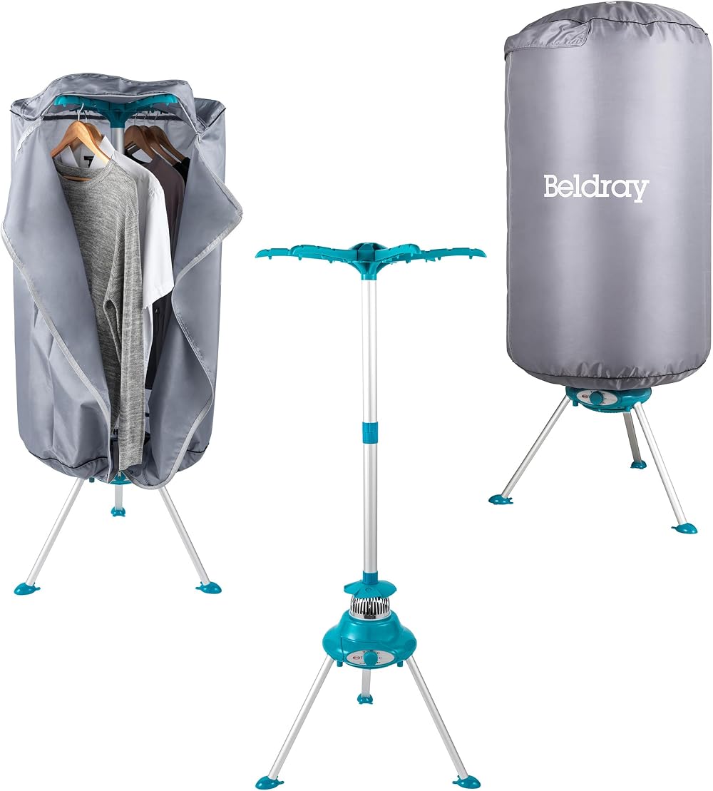 Beldray Heated Clothes Airer Pod 900/1000W 6 Arms 10kg Quick Dry Cover