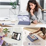 FINTIE Hybrid Case for iPad Air 11 M4/M3/M2 Lavender Grey – Pencil Holder view 3