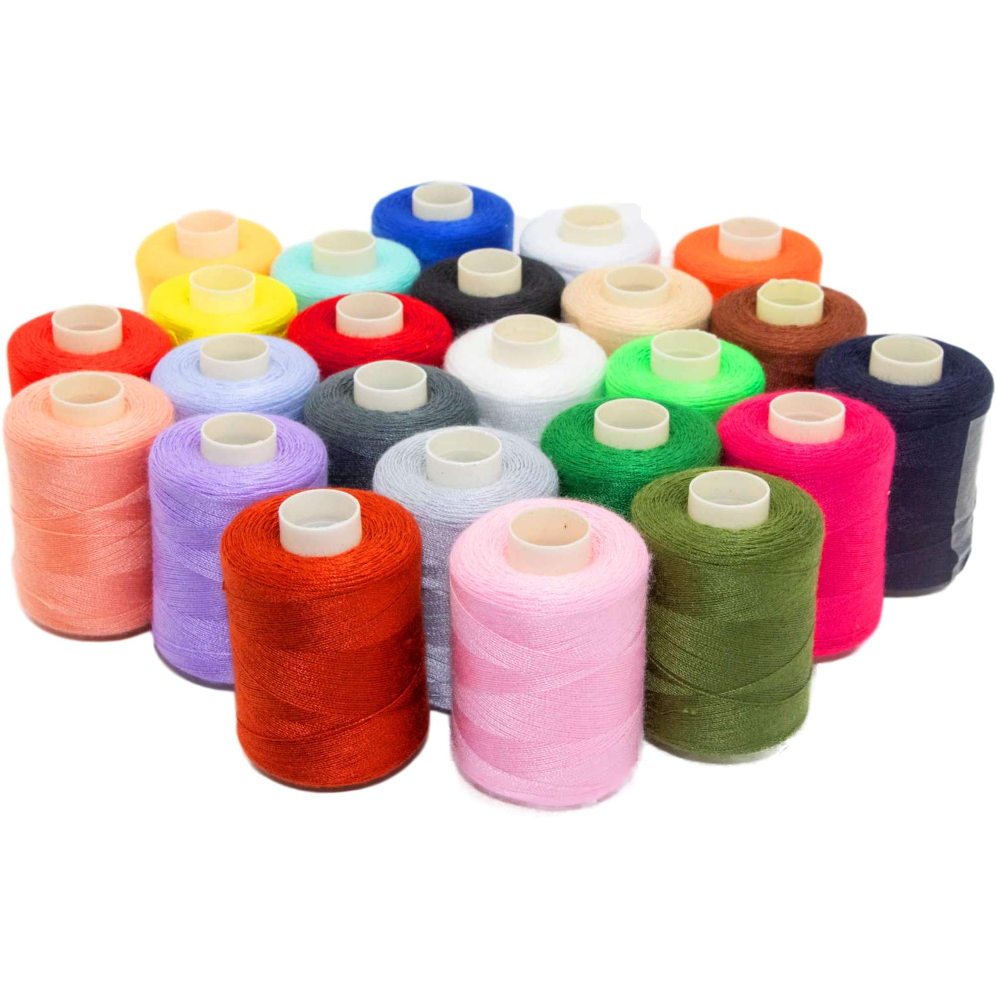 BYYX Sewing Thread 24 Color Spools 1000 Yards Each Polyester All Purpose for Hand and Machine Sewing (24)