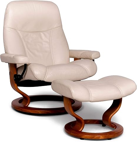Stressless Consul L Designer Leder Sessel Mit Hocker Beige Echtleder Stuhl Relax Funktion 8741 Sanaa Amazon De Kuche Haushalt Wohnen Stressless Sessel Preise Amazon