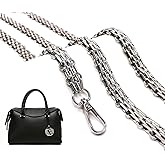 TH TANHHOO Metal Wide Chunky Purse Strap Chain Crossbody Replacement Purse Straps For Handbags Bag Chain Making Supplies Accessories (Silver) 47"/120cm
