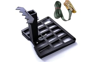 Saddle Hunting Platform Set Heavy Duty 500lbs - 15"X 13" Full Steel Construction Adjustable Tree Saddle Platform, Lightweight