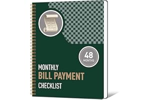 TREES Monthly Bill Payment Checklist & Financial Planner Notebook – 4-Year Budget Organizer with 960 Bill Records, Income & Expense Tracker, Debt Payoff Log, and Savings Goals
