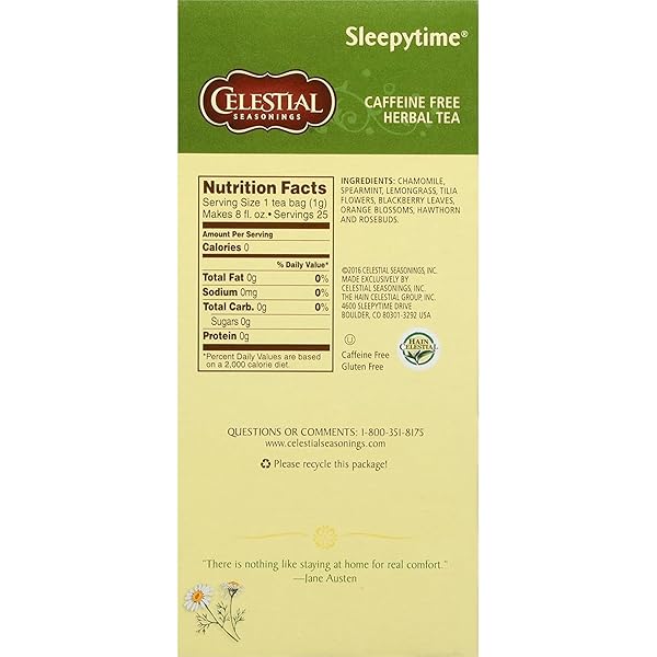 CELESTIAL SEASONINGS SLEEPYTIME HERBAL TEA, 25 TEA BAGS
