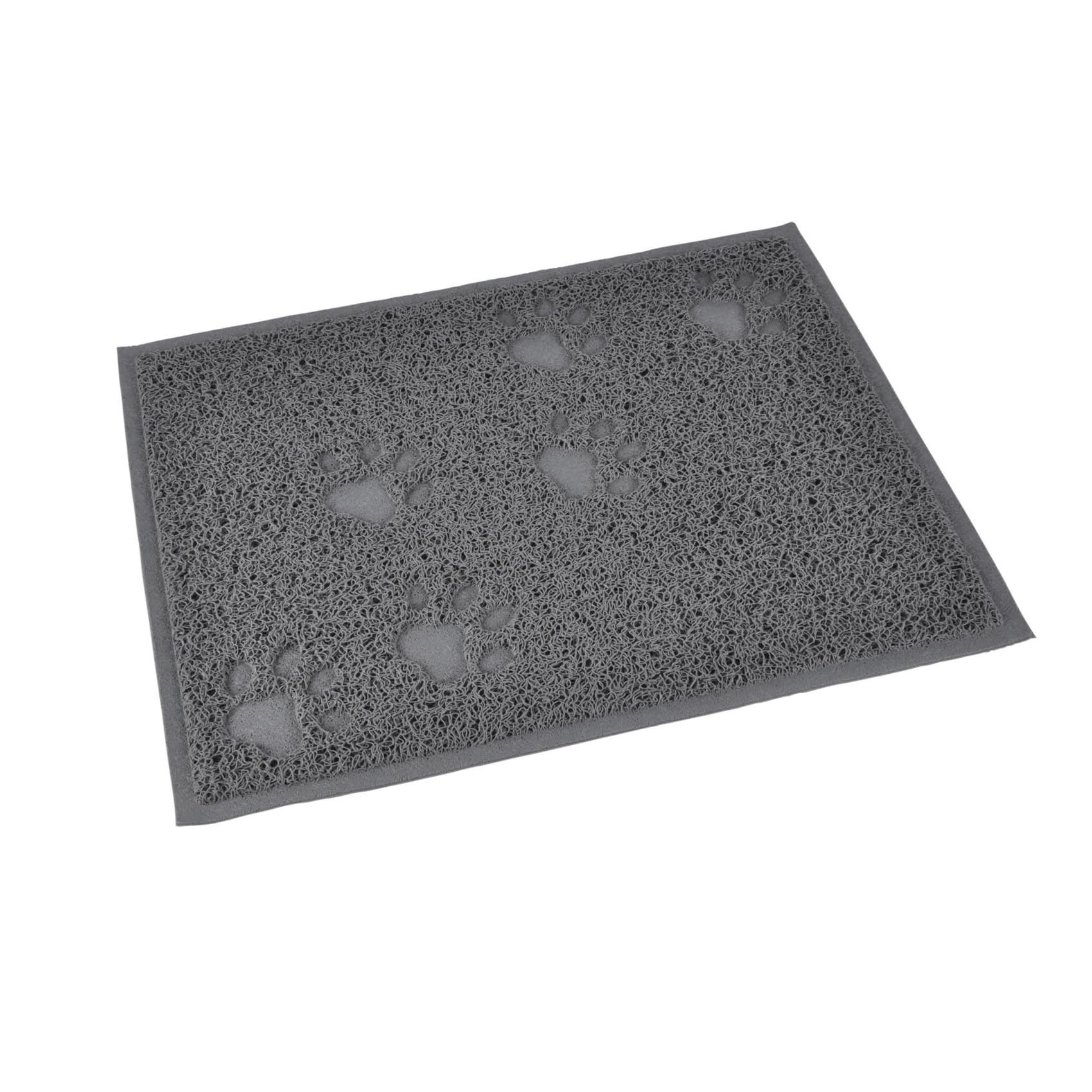 CODICO 6TAP002GR Rectangular Cat Litter Box Mat with Paw Print