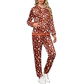 Womens 2 Piece Sweatsuits Set Velvet Long Sleeve Zip Up Track Suits Jogging Suit