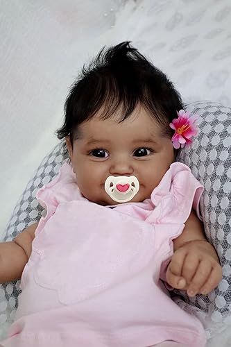 Anano Twins Black Reborn Baby Dolls Boy and Girl Doll 20inches