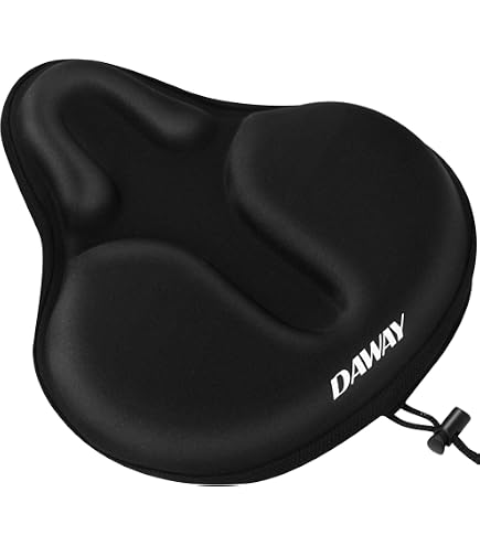 Coussin De Siège De Vélo BIKEROO Grand - 10x11 Pouces, Gel Souple, Noir - Pour Vélo D'appartement, Peloton, Etc.