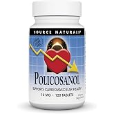 Source Naturals Policosanol, 10 mg - 120 Tablets | From Sugar Cane | Supports Cardiovascular Health*
