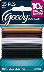 GOODY WoMens Ouchless Braided Elastics, Java Bean, 15 Count