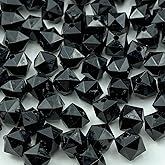 300pcs 8mm Acrylic Cube Faceted Acrylic Beads with Hole Plastic Spacer Beads for Bracelets Necklace Earring Making Supplies (Black)