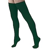 NEON NATION Extra Long Solid Color Thigh High Knit Socks