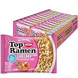 Nissin Top Ramen Noodle Soup, Shrimp Flavor, 3