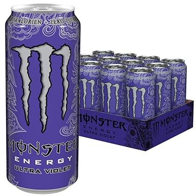 Monster Energy Ultra Violet, Klar, erfrischend und herbsüß, Zero Zucker & Zero Kalorien, Energy Palette, EINWEG Dose (12 x 50