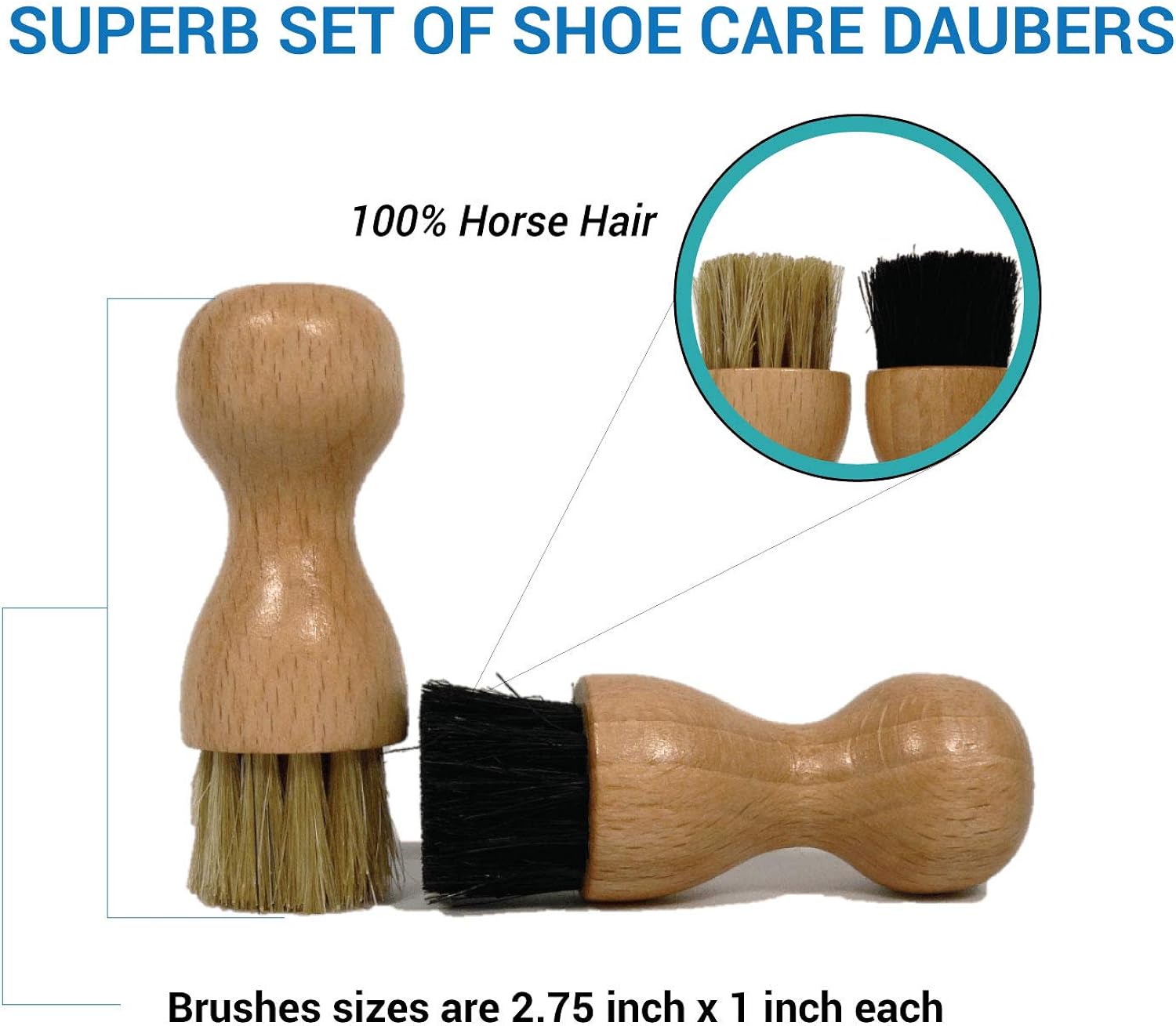 Amazon Com Valentino Garemi Shoe Shine Applicator Brush Set 2