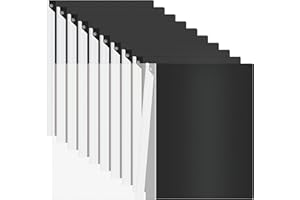 Dlicoda Report Covers with Swing Clip, 10 Pack Clear Front Presentation folders for A4/Letter Size, 8.9'' x 11.9'', 40 Sheet Capacity, No Punch Needed (Black)