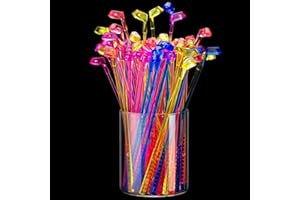 Qinyoung 200 Pcs 100 Pcs Golf Club Swizzle Stir Sticks 7.3 Inch Plastic Golf Club Stirrers Cocktail Pick for Drink Coffee Liquor Cake Golfing Gifts Party Favors Decorations (4 Colors)