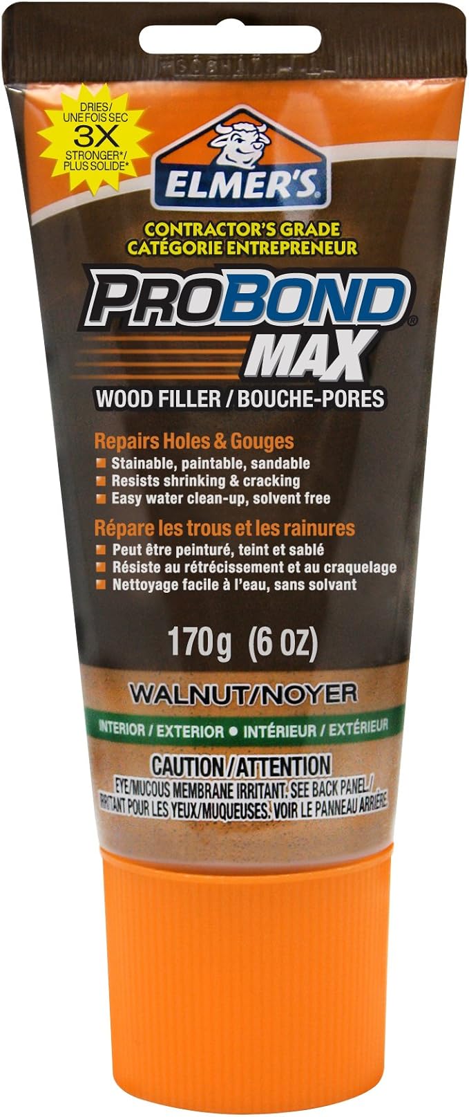 Elmer�s ProBond Max Tinted Wood Filler, Interior/Exterior