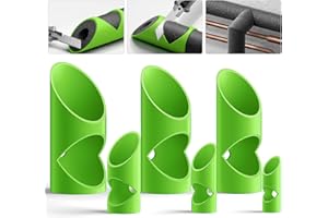 CVERNY 6PCS Foam Pipe Cutter, 6 Sizes Pipe Insulation Foam Water Tube Cutter Tool, Insulation Cutting Fixture for Pipe Insulation in Homes, Industries&Commercial Places 15MM-22MM-28MM-40MM-46MM-53MM (Green)