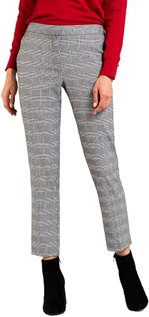 Naf Naf Pantalón Cuadros y Puntos para Mujer 34 Negro: Amazon.es: Ropa