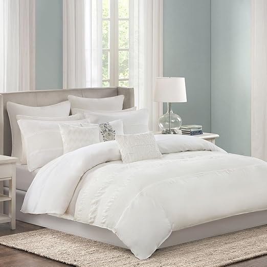 Amazon Com Echo Bedding Crete Comforter Set Queen White Home