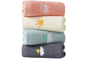 LRUUIDDE Bathroom Hand Towels Set of 4, Hand Towel Soft 100% Cotton Towel Highly Absorbent Hand Towel, Hand Towels for Bath, Hand, Face, Gym and Spa, Size 14" x 29"
